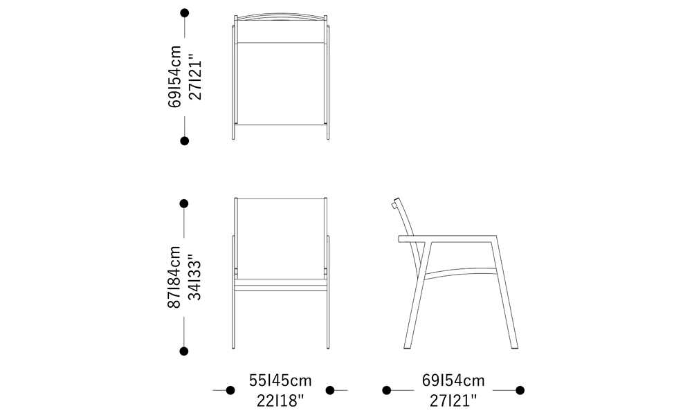 Image of the main dimensions of the product